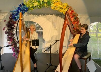 Martha Lawrance performing with a student